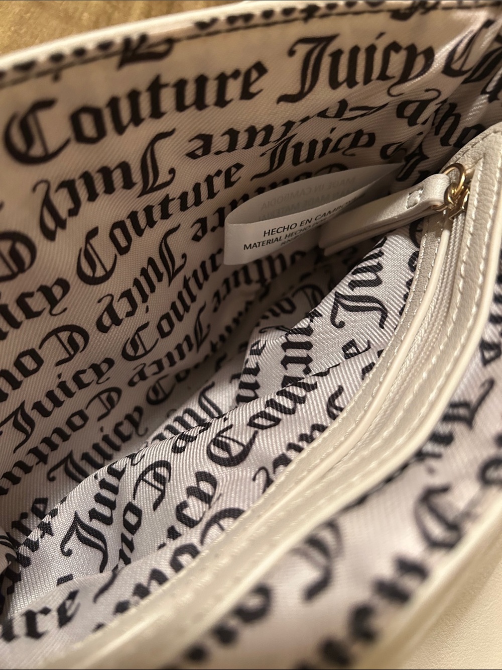 Juicy Couture Cream Faux Fur Flap Bag NWOT - Picture 8 of 9